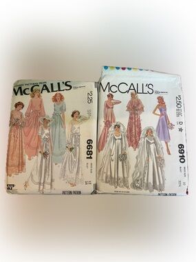 Vintage McCALL'S Wedding Patterns - Women’s Bride Bridal Bridesmaid